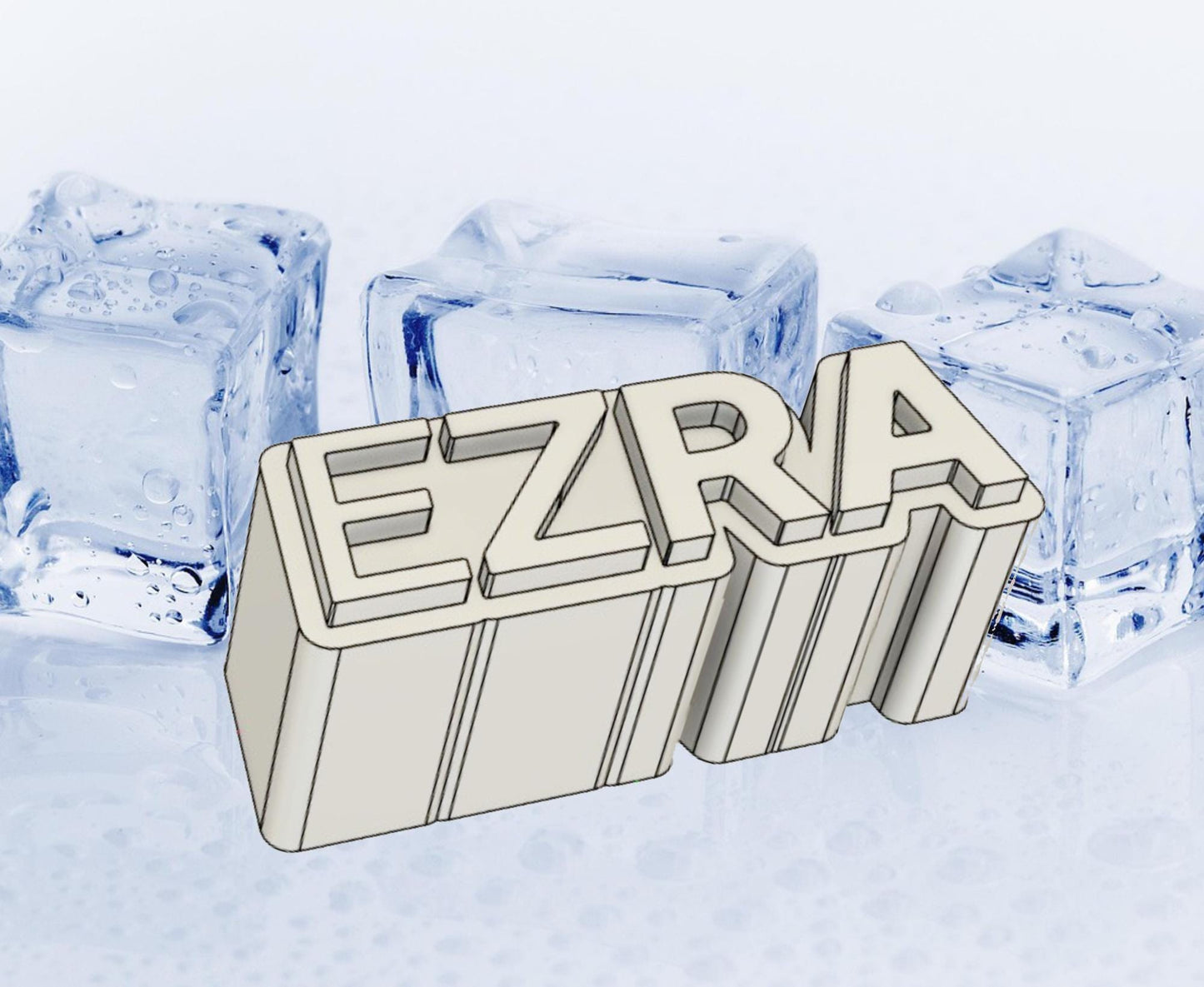 Custom Logo Ice Cube Mold | custom silicone molds | 12-Cavity Food-Grade Silicone for Branded Drinks & Desserts - Measuring 7 x 2.2 x 3 cm