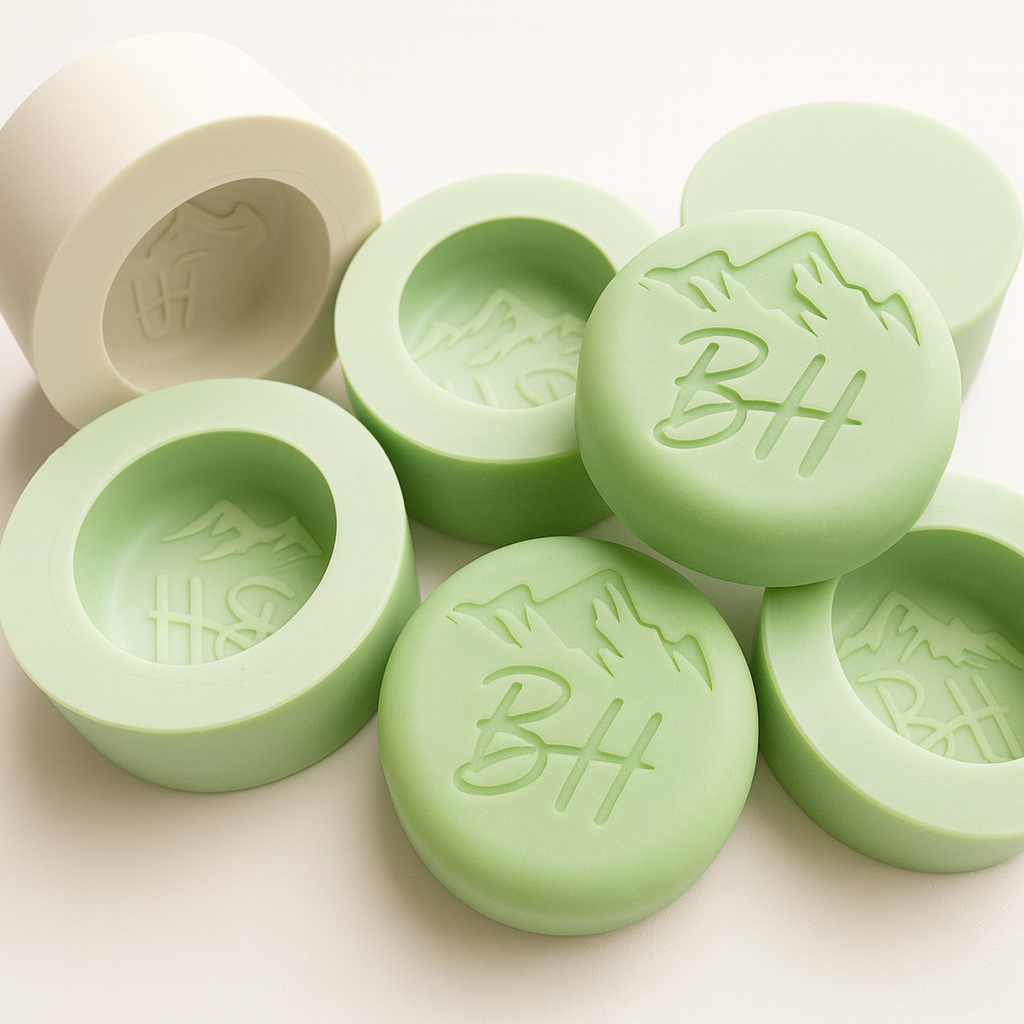 Create artisanal soaps with custom silicone molds. Add your logo or design for a professional touch. Perfect for handmade soap makers and small brands.