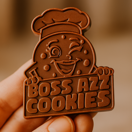 Custom Chocolate Mold Ø40 mm – Logo & Character Silhouette