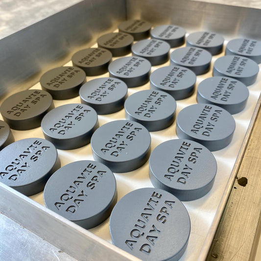 Mold for Conditioner Bar, 12 cavites, Ø45x22mm 35gr, Custom Logo Soap Mold Tray, Soap Making Supplies, Handmade Soaps, Logo Imprint Mold