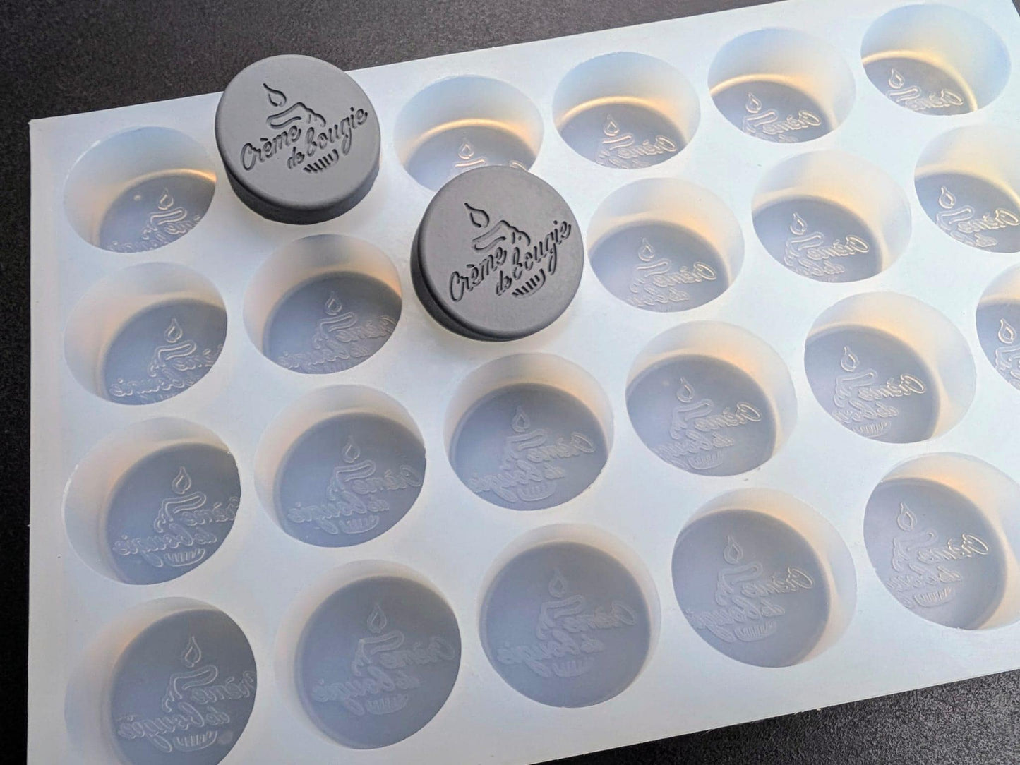 Custom candle mold, Customized Mold for Circular Logo, Wax Melt Personalized Mold, Premium Silicone Mold, 40 x 15mm
