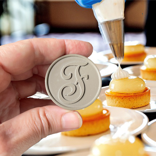 Custom Order I Silicone Mold for Chocolate - Personalized 24 Cavity Food Silicone Mold for Name Cake Toppers & Cupcake Toppers, Size 40x3mm